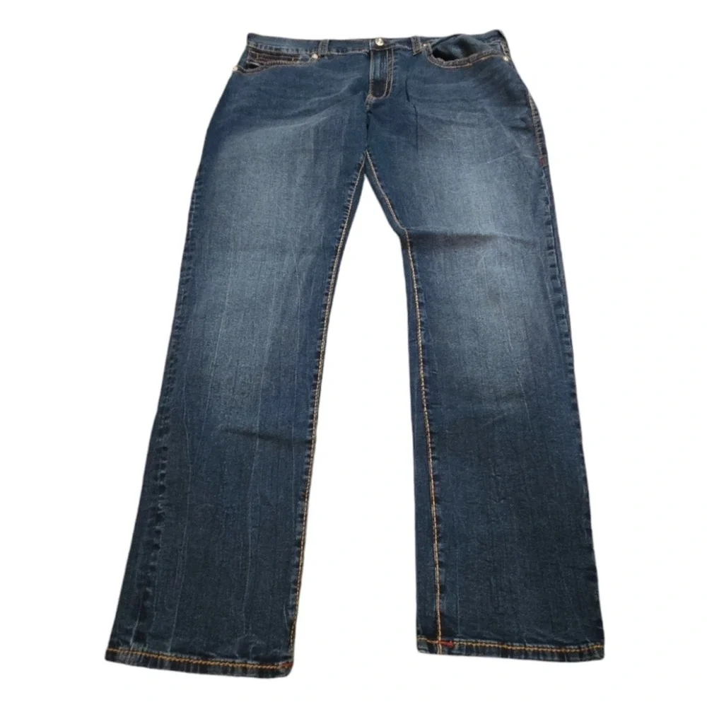 True Religion Men's‎ Jeans Geno Slim Flap Pocket Red Stich Men's Size 40 × 34